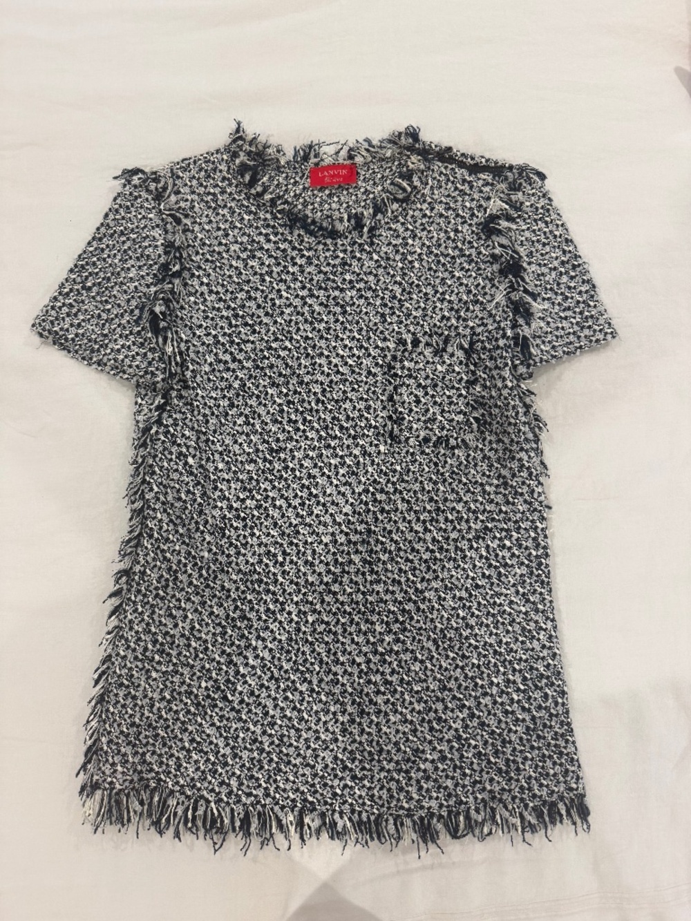 Lanvin Tweed Top, Size 40